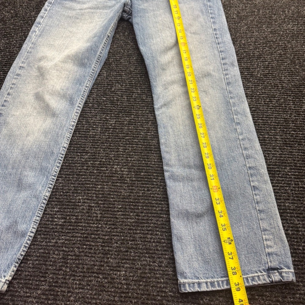 Levis 514 Straight Leg Jeans Light Wash Blue Denim Mens 32x32 - Picture 7 of 13